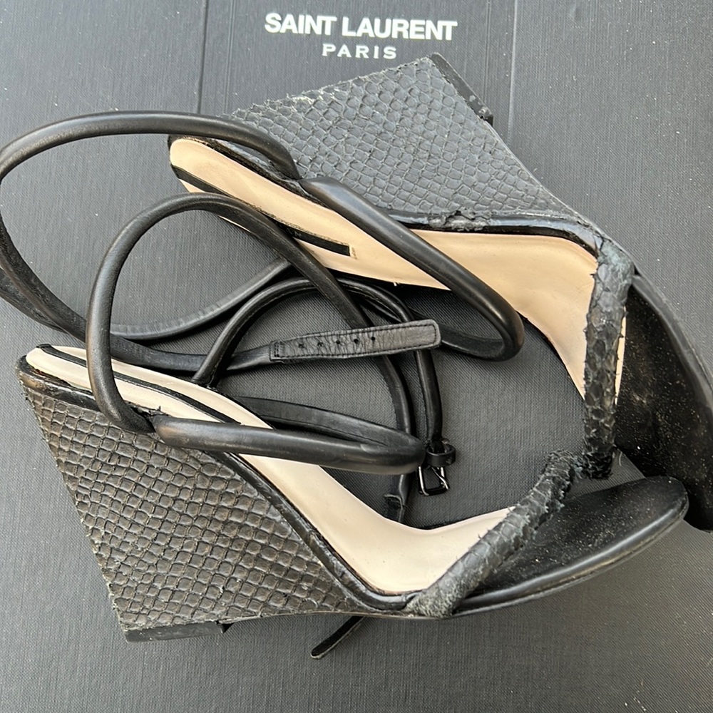 Black Zara heel wedges